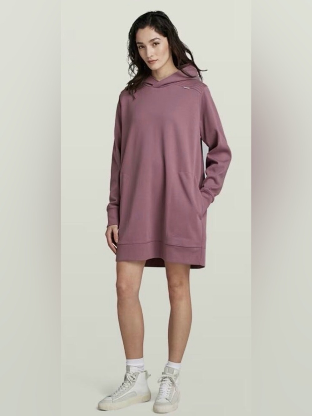 G-Star Mauve Hoodie Mini Dress